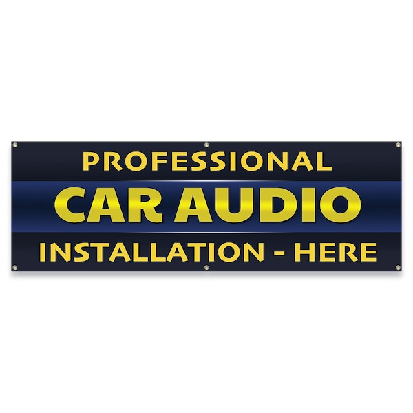 Professional Car Audio Installation Banner Concession Stand Food Truck Single Sided